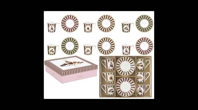 R2S.126SWEM Porcelán eszpresszócsésze+alj 6 személyes