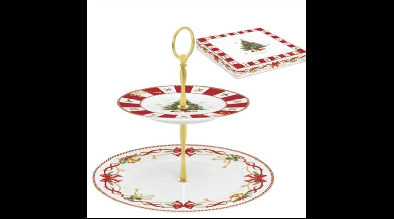 R2S.1105CTAL Porcelán süteményes állvány 2 emeletes