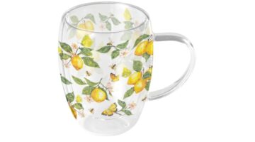 AMB.14220365 Fresh lemons white duplafalú borosilicate üvegbögre 0