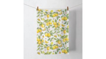 AMB.17820365 Fresh lemons white konyharuha 50x70cm
