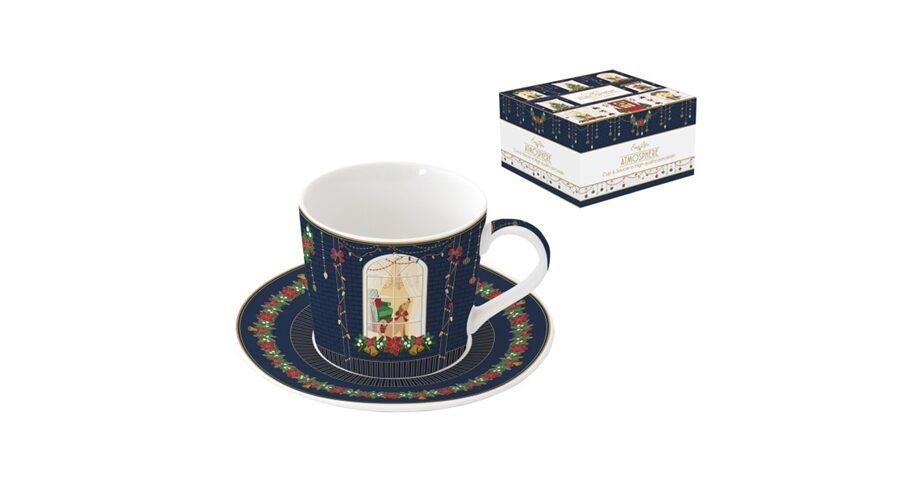 R2S.1845FEAV Porcelán reggelizőcsésze+alj 380ml