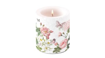 AMB.19320375 Amelia white átvilágítós gyertya 10x10cm