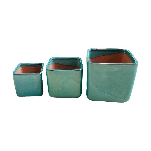 Kaspó szett szögletes kül-