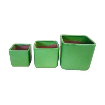 Kaspó szett szögletes kül-