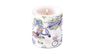 AMB.19320400 La Provence átvilágítós gyertya 10x10cm