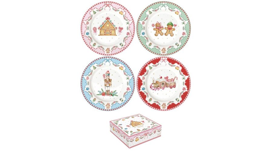 R2S.3116SWEC Porcelán desszerttányérszett 4db-os