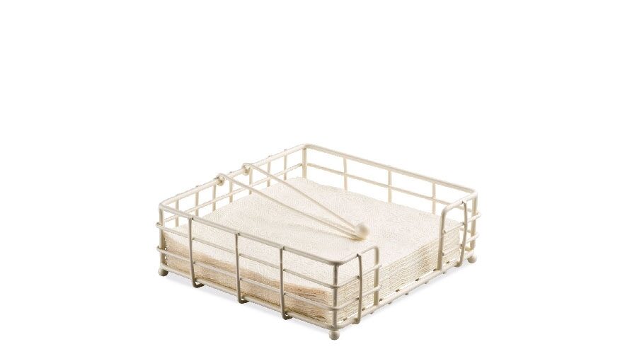 AMB.19402305 Fém szalvétatartó fekvő lunch krém