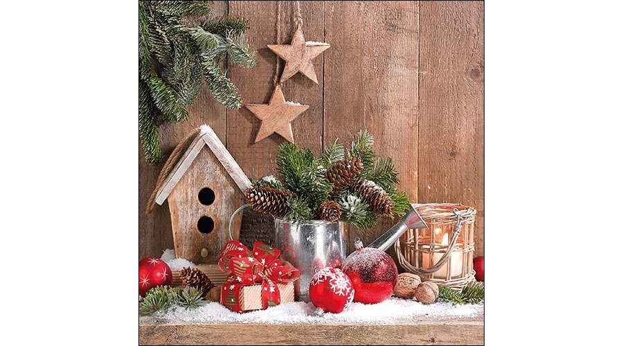 AMB.33314635 X-Mas Scene papírszalvéta 33x33cm