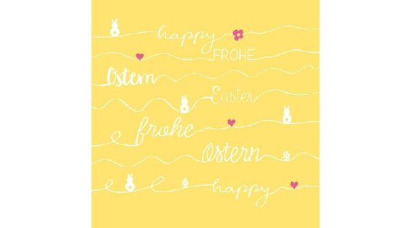 AMB.23312772 Easter Line Yellow papírszalvéta 33x33cm