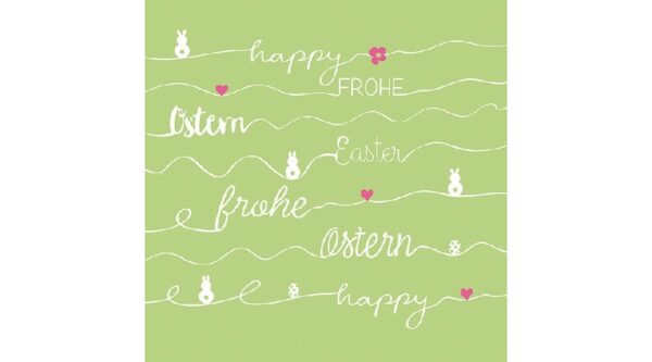 AMB.23312773 Easter Line Green papírszalvéta 33x33cm