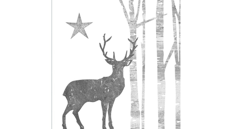 PPD.C3333500 Mystic Deer Silver White papírszalvéta 33x33cm