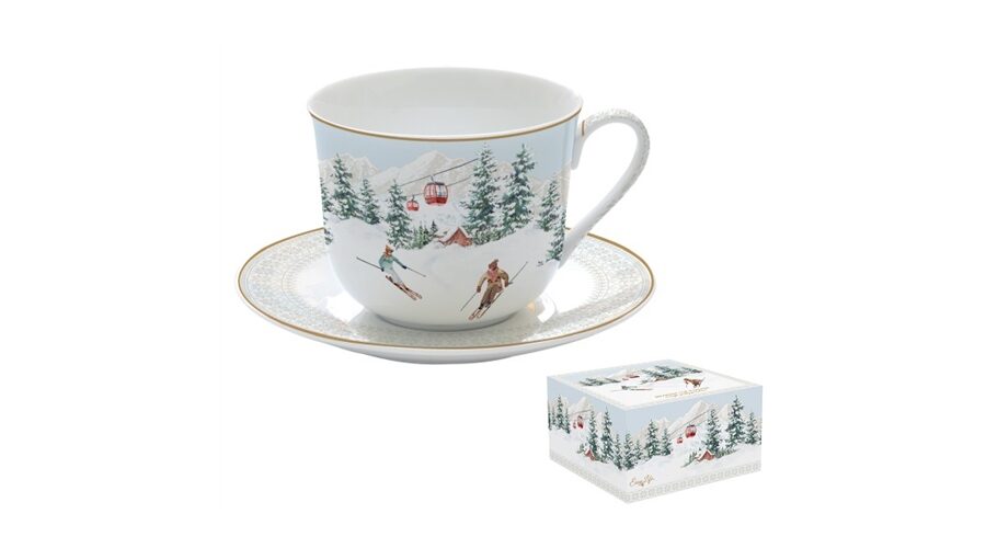 R2S.1454CHAL Porcelán reggelizőcsésze+alj 400ml