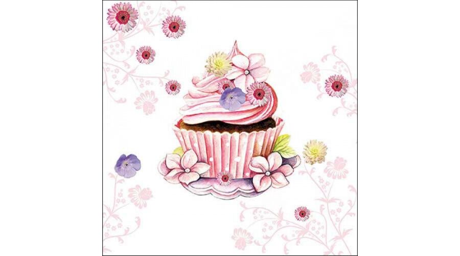 AMB.13318255 Decorated Cupcake papírszalvéta 33x33cm