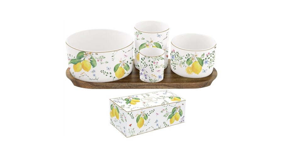 R2S.2073FCIT Porcelán kínálótálka szett 4db-os(dia:12/8/6