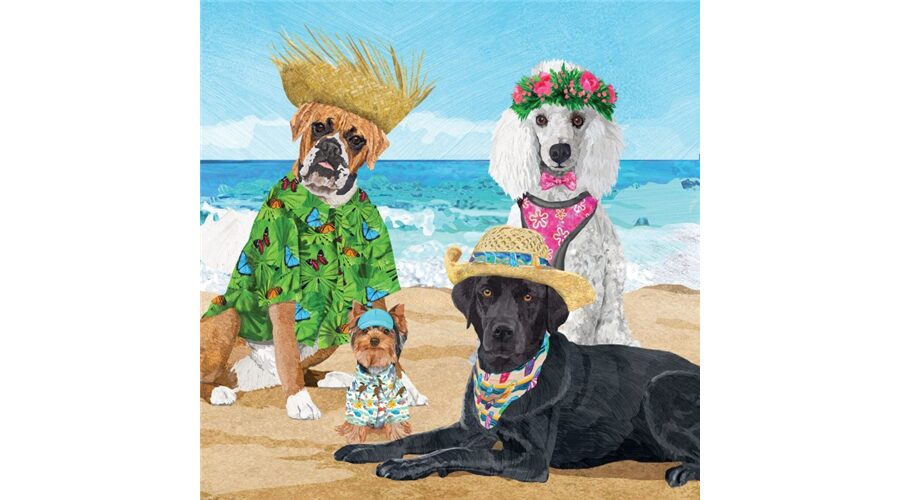 PPD.C133002633 Dogs' Beach Party papírszalvéta 33x33cm
