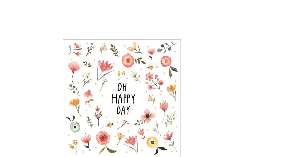 PPD.B125000775 Oh Happy Day papírszalvéta 25x25cm
