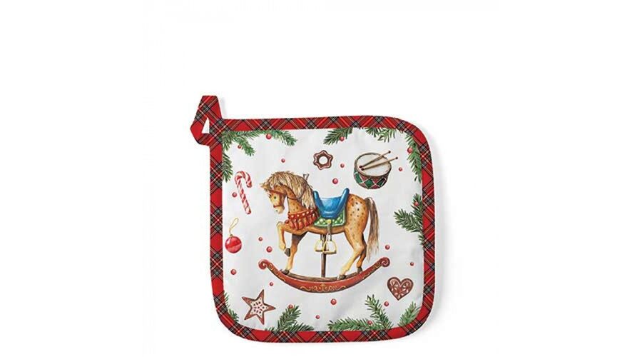 AMB.36520040 Classic rocking horse white edényalátét 20x20cm