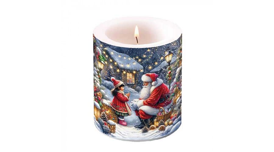 AMB.39320055 Talking to Santa átvilágítós gyertya 10x10xcm