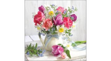 AMB.13320510 Fresh spring flowers papírszalvéta 33x33cm