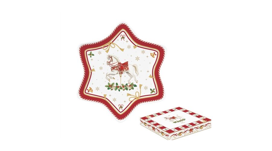 R2S.1484CTAL Porcelán csillagtálca 22