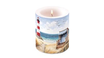 AMB.19320385 Beach walk átvilágítós gyertya 10x10cm