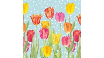 PPD.C133003237 Happy Tulips papírszalvéta 33x33cm
