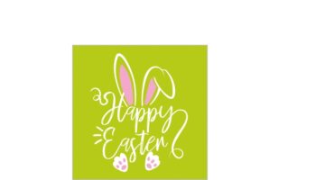 PPD.B225003252 Happy Easter green papírszalvéta 25x25cm