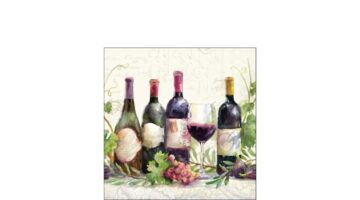 AMB.12520740 Wine bottles papírszalvéta 25x25cm