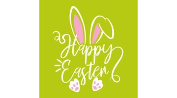 PPD.C233003252 Happy Easter green papírszalvéta 33x33cm