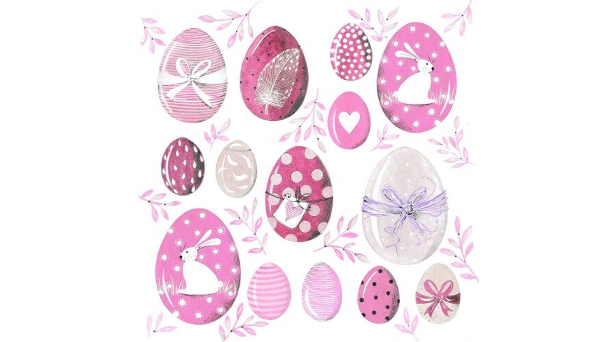 PPD.C233002953 Easter Rose papírszalvéta 33x33cm