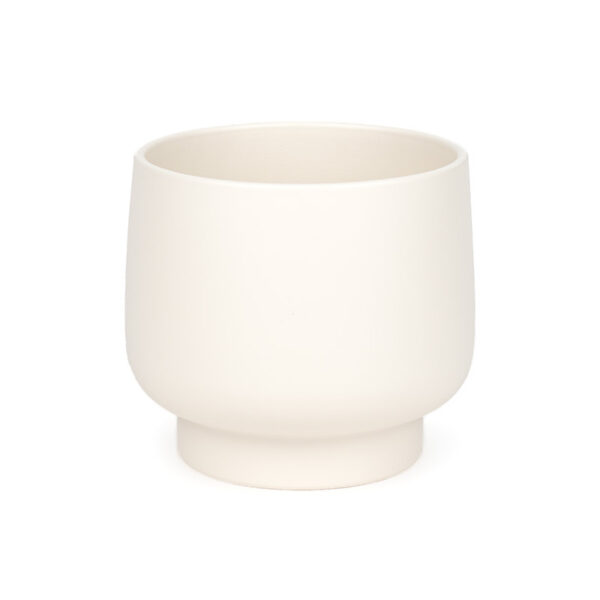 Krug kerámia kaspó antik fehér 12cm