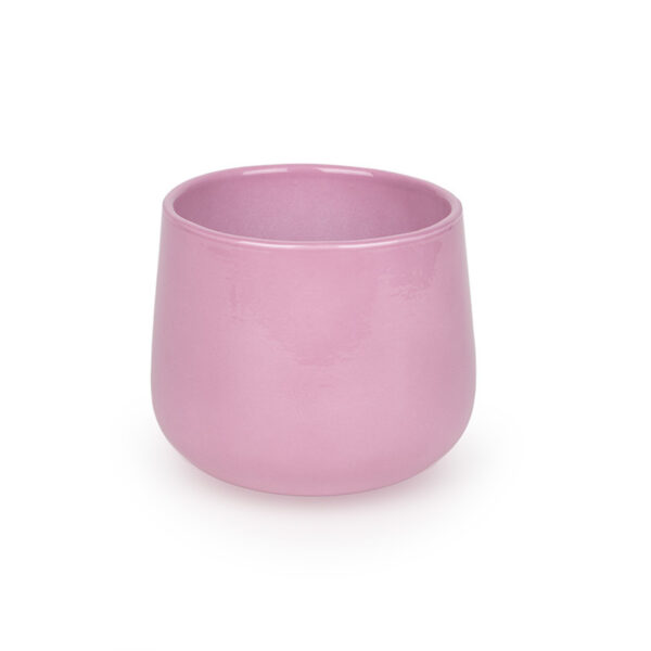 Moda kerámia kaspó fényes antikrózsaszín 15cm