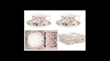 R2S.132CHRO Porceláncsésze+alj 240ml