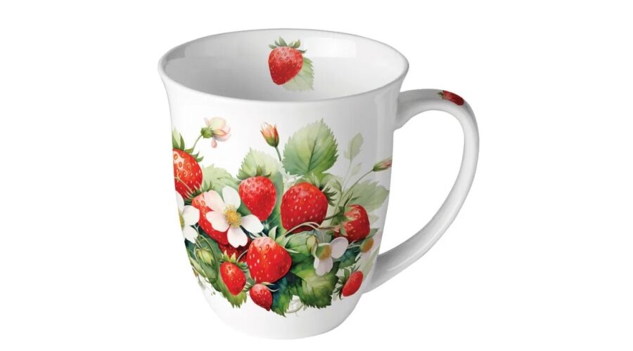 AMB.18420370 Juicy strawberries porcelánbögre 0