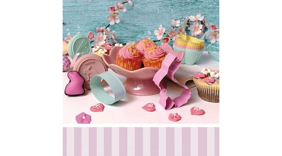 AMB.23311716 Easter Bakery lila papírszalvéta 33x33cm