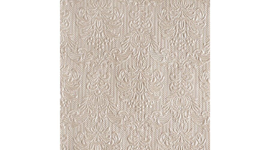 AMB.13306923 Elegance pearl taupe dombornyomott papírszalvéta 33x33cm