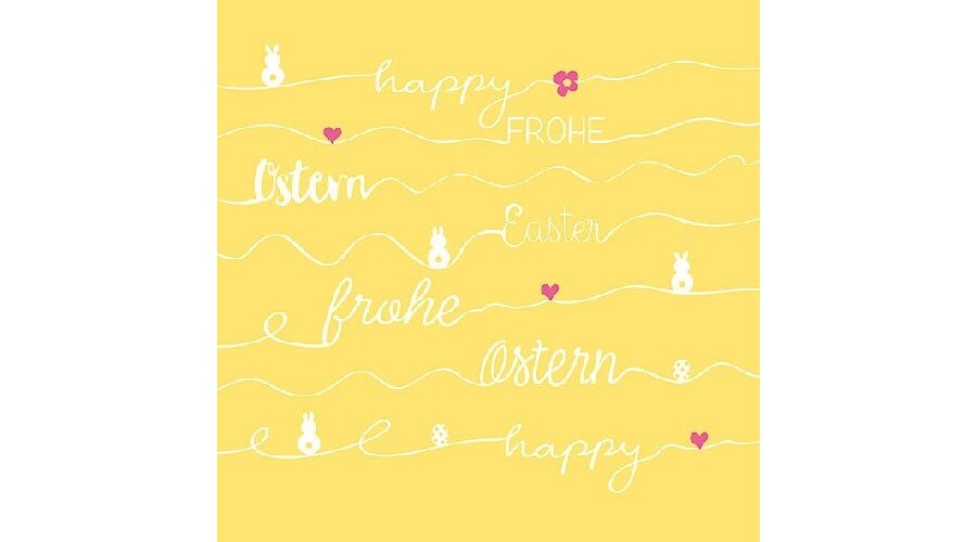 AMB.23312772 Easter Line Yellow papírszalvéta 33x33cm