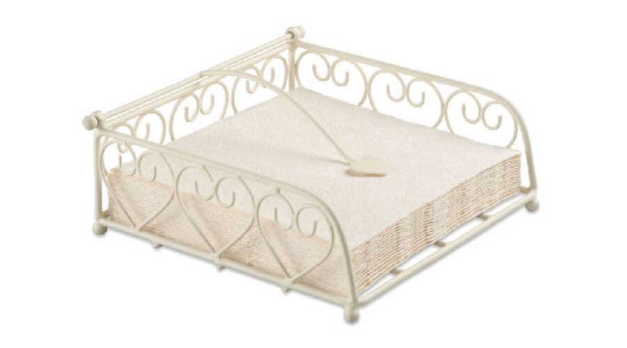 AMB.19402140 Fém szalvétatartó fekvő lunch krém