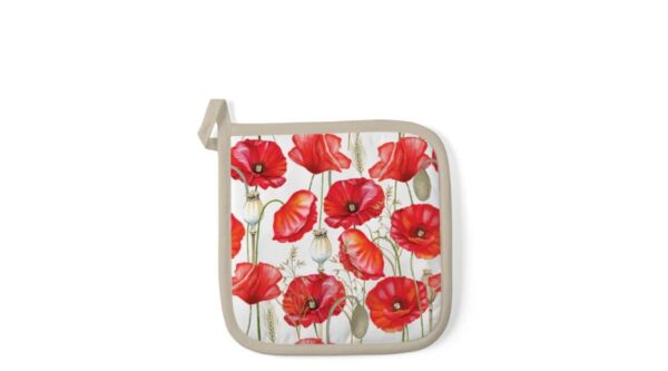 AMB.16520415 poppy all over white edényalátét 20x20cm