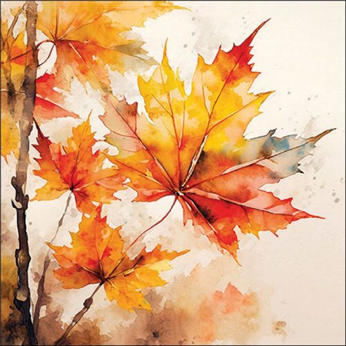 Papírszalvéta Vibrant leaves 33x33cm