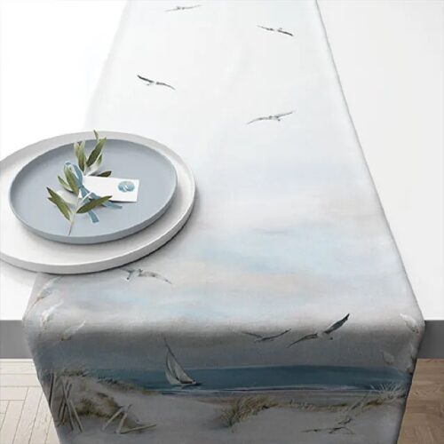 Asztali futó 40x150cm, 100% pamut, Sailing at Sea