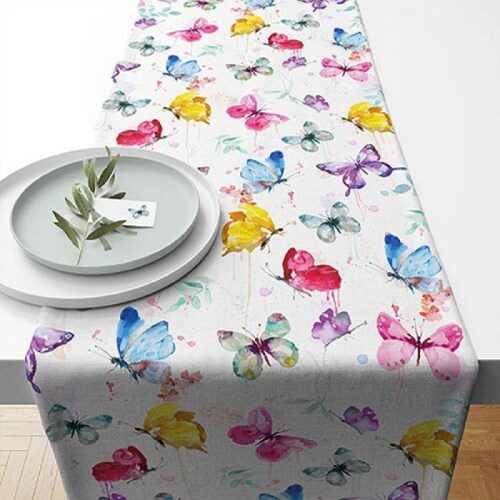 Asztali futó Butterfly Collection White 40x150cm, 100% pamut