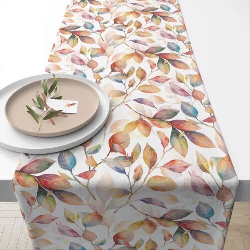 Asztali futó Colourful leaves 40x150cm, 100% pamut