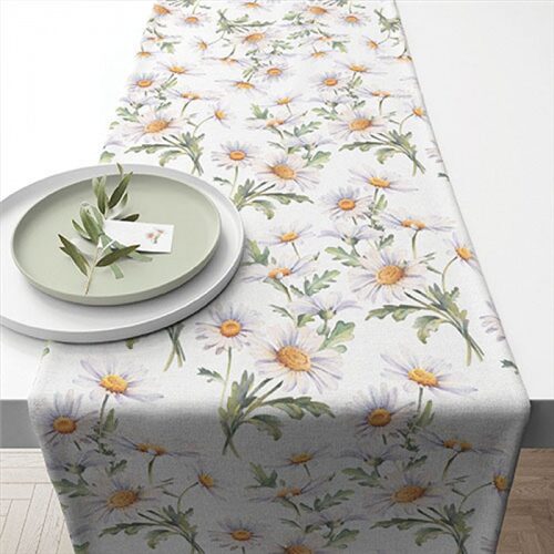 Beautiful daisies white asztali futó 40x150cm,100% pamut