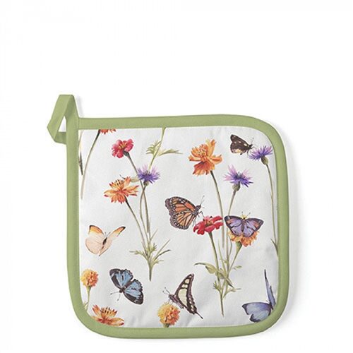 Butterfly garden white edényalátét 20x20cm,100% pamut