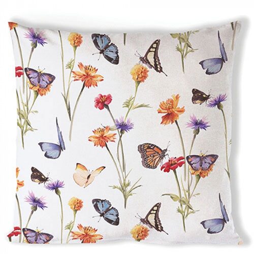 Butterfly garden white párnahuzat 40x40cm, 100% pamut