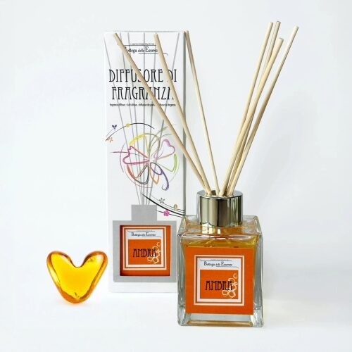 Diffúzor-Calabriai illóolaj rattanpálcával, 100ml, Ambra (Borostyán)