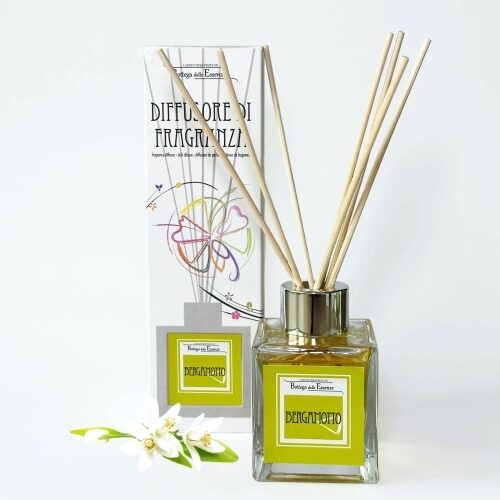 Diffúzor-Calabriai illóolaj rattanpálcával, 100ml, Bergamotto (Bergamott)