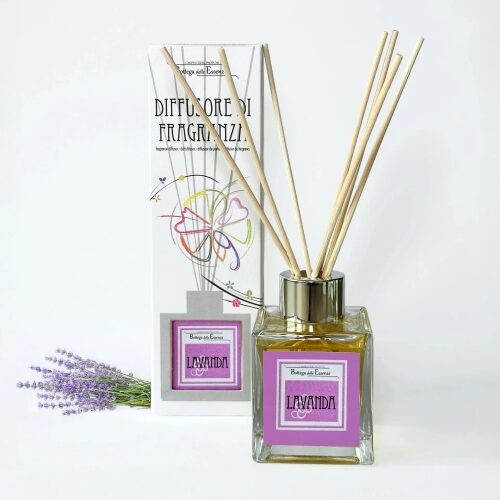 Diffúzor-Calabriai illóolaj rattanpálcával, 100ml, Lavanda (Levendula)