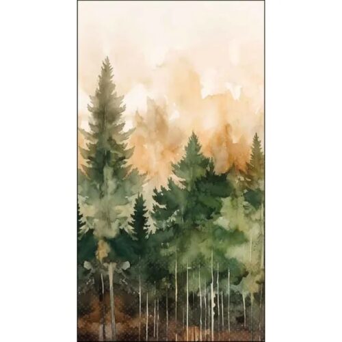 Papírszalvéta Evergreen trees 33x40cm, 15db-os